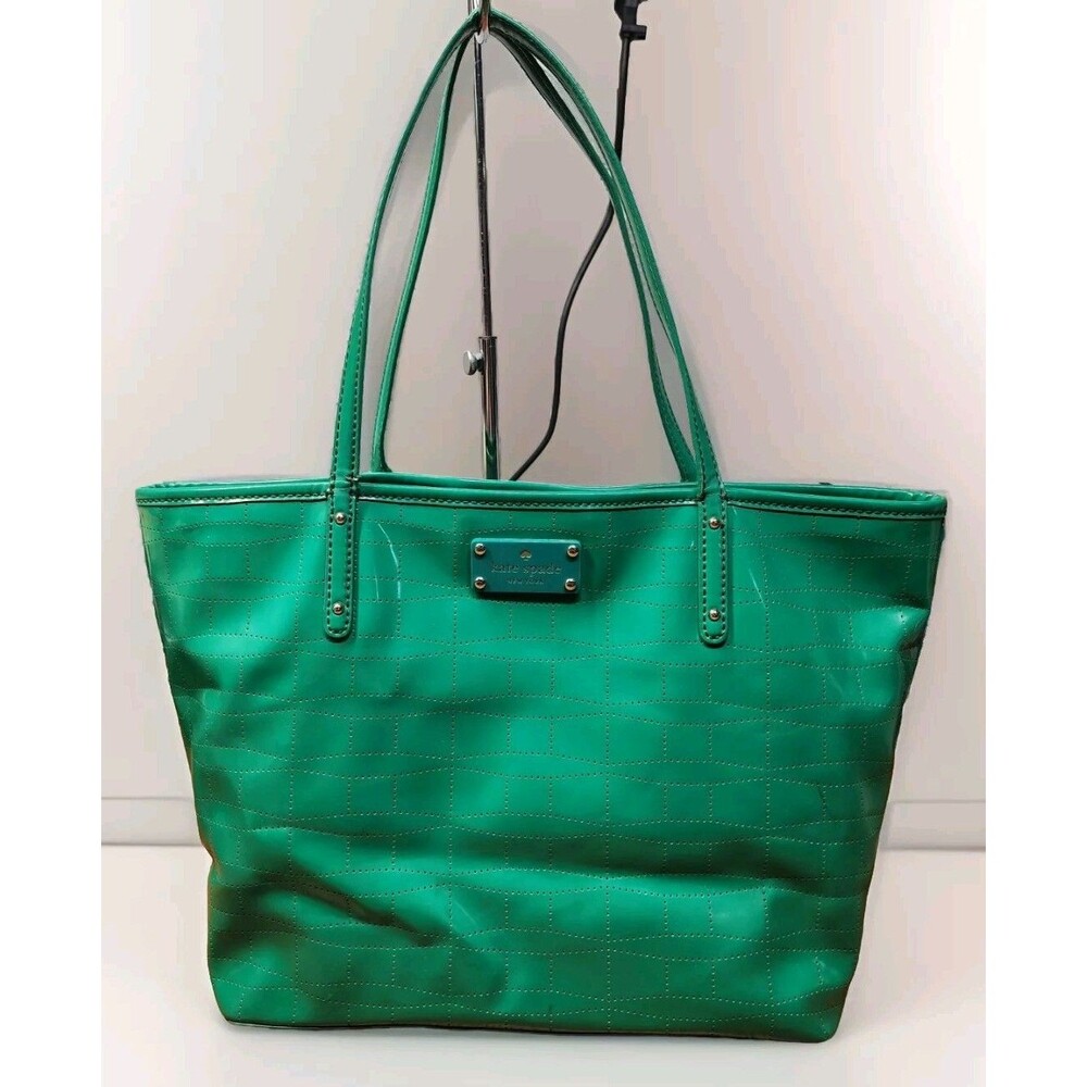 Kate Spade XL Tote In Spring Green Patent Leather